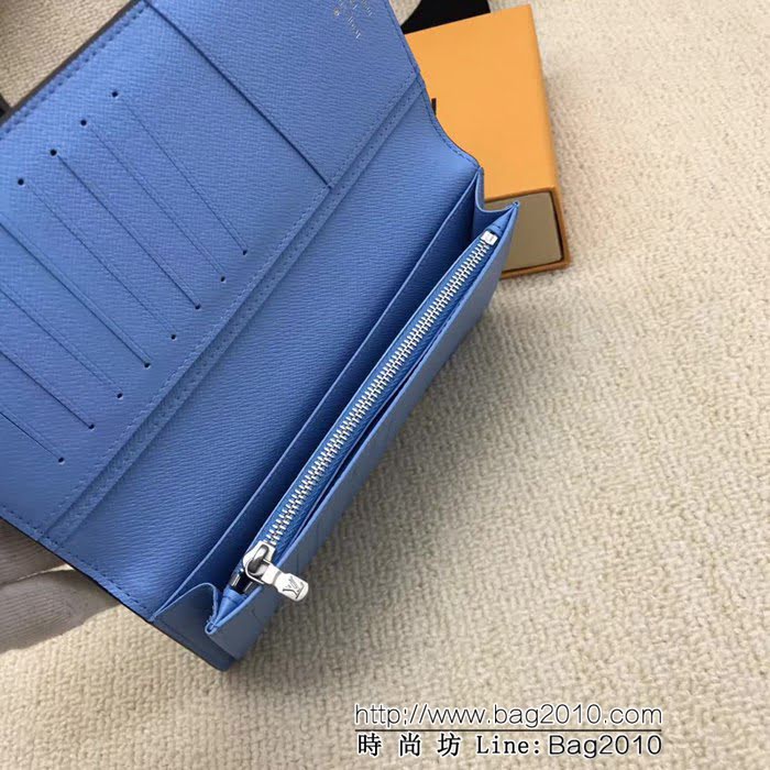 路易威登LV頂級原單2018新品 M66540十字紋繡邊黑LV錢夾 ZY1104